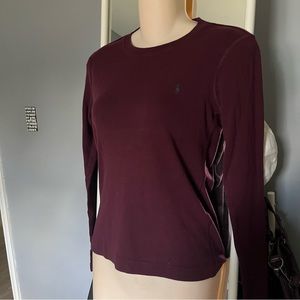 Ralph Lauren Sport Long Sleeve Top Size Small 💯% Cotton, Super Soft, Maroon